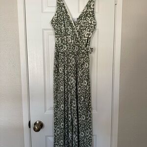 Sage Green Floral Jumpsuit